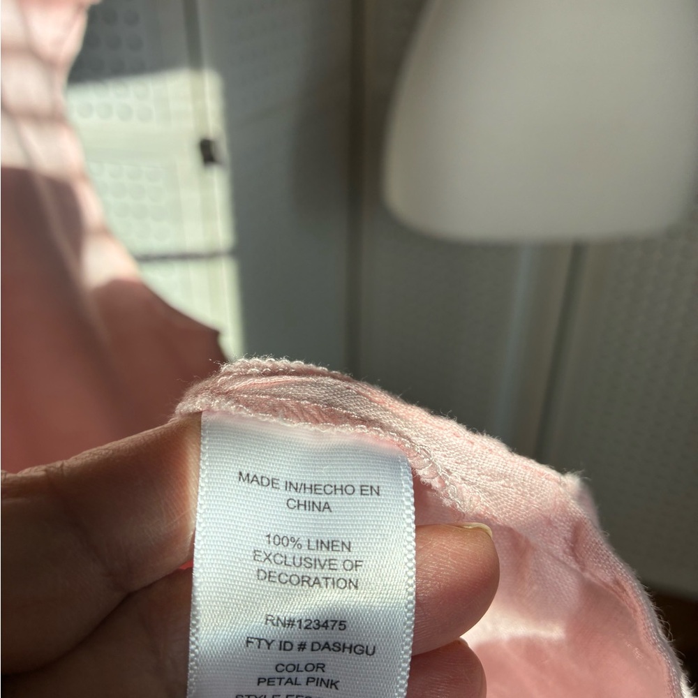 Ellen Tracy Blush Pink Tie-Neck Cap Sleeve Tunic - Picture 7 of 7